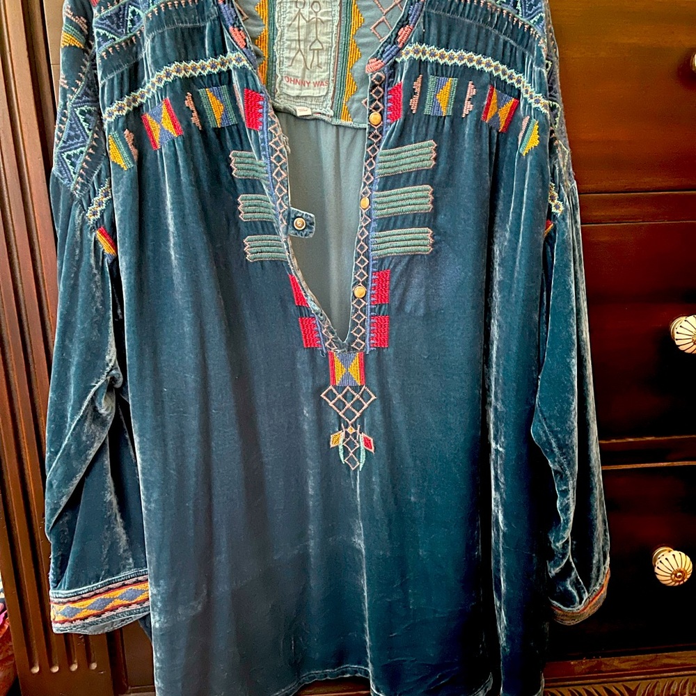 Johnny Was velvet southwest tunic